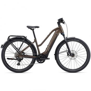 Bicicleta Eléctrica de Trekking Giant Explore E+ Pro 1 STA 2025 Mujer 29 Truffle/Negro Satinado Mate