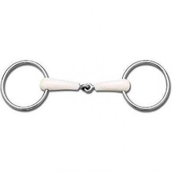 Mordaza de 2 anillos Happy Mouth, simple rotura, 12,5 cm, con sabor a manzana