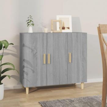 Aparador Sonoma madera multicapa gris 90x34x80 cm