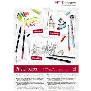 Bloc papel Bristol Lettering Tombow A6 250g 25 hojas
