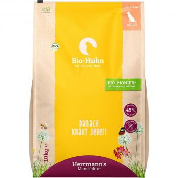 Herrmanns Pollo Ecológico con Arroz y Guisantes - Pack Económico: 2 x 10 kg