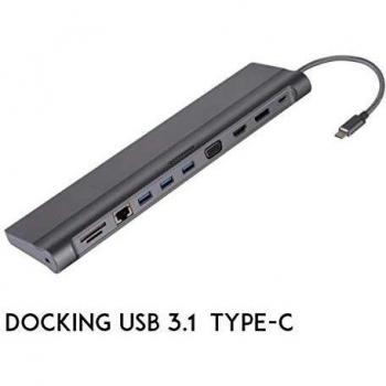 Nilox Docking Station USB 3.1 Type-C Interior Negro Cargador de Dispositivo móvil