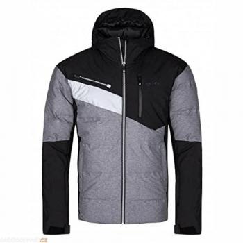 Kilpi Chaqueta de plumas Teddy gris, chaqueta de esquí, ligera, aislante, transpirable, con capucha y bolsillos