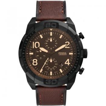 Reloj Fossil Bronson Cronógrafo de Cuarzo para Hombre con Correa de Acero y Piel FS5875