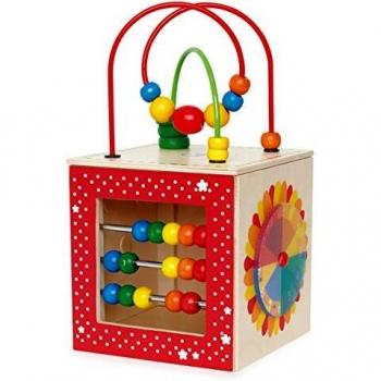 Hape- Cubo Madera Infantil con Laberinto clásico
