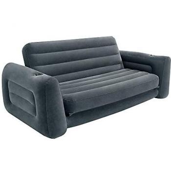 INTEX 66552NP - Sofá cama hinchable 2 en 1, Color Gris