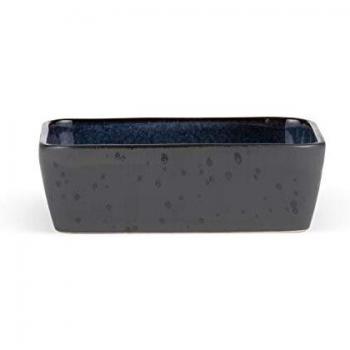 BITZ - Molde para Horno (gres, 14 x 19 cm), Color Negro Mate y Azul Oscuro