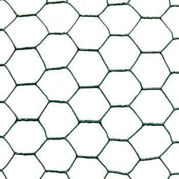 Malla Hexagonal Galvanizada Plástica Cuadrada 0.5x10m con abertura de 13mm