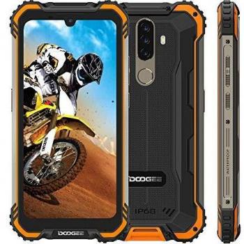 Movil resistente doogee s58 pro android 10 ip68 impermeable smartphone5180mah bateria 6gb 64gb pantalla 571 16mp16mp nfc gps dual sim 4g naranja