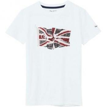 Camiseta Pepe Jeans Flag Logo Blanco
