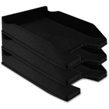 BANDEJA SOBREMESA PLASTICO Q-CONNECT NEGRO OPACO