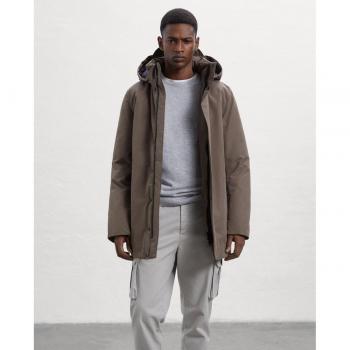 Parka de hombre Ecoalf con capucha y puños elásticos