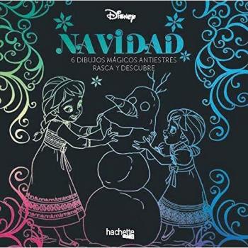 Arteterapia. Navidad Disney. 6 dibujos mágicos antiestrés. Rasca y descubre