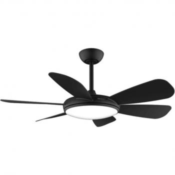 Cecotec EnergySilence Aero 5200 Black Pro Ventilador de Techo con Luz LED y Mando 36W Negro, Ventilador de Techo Energysilence Aero 5200, 55W, 6