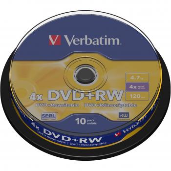 Verbatim DVD+RW 4.7GB - DVD+RW Matt Silver regrabables