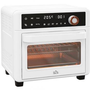 Horno Eléctrico Multifunción de Sobremesa Homcom 13L 1200W con 12 Modos de Calor, Temporizador y Temperatura Regulable, Dimensiones: 33,5x32x32,