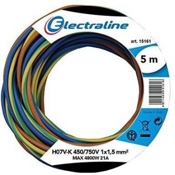 Cabo Unipolar Termoretráctil 5m 1x1.5mm en Colores Negro, Azul, Verde y Amarillo