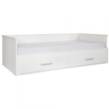Cama juvenil extensible Moritz blanca con 2 cajones 90x200 cm