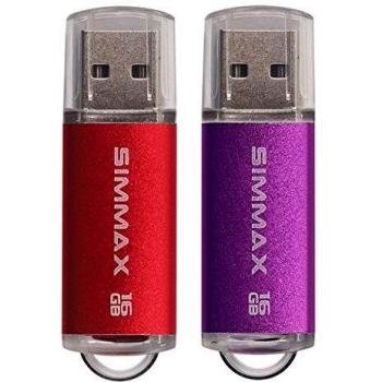 Memorias USB 2 Piezas 16GB USB 2.0 Stick Flash Drive Pendrives Almacenamiento Datos por SIMMAX