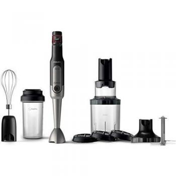 Philips Batidora de Mano - 800 W, Batidor, Cortador en Espiral y Picadora, ProMix y SpeedTouch, Blanco