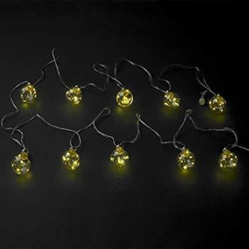 MAURER 5490535 Guirnalda Jardin Decorativa 10 Bombillas 60 microleds. Luz Navidad Interiores y Exteriores IP44, Multicolor