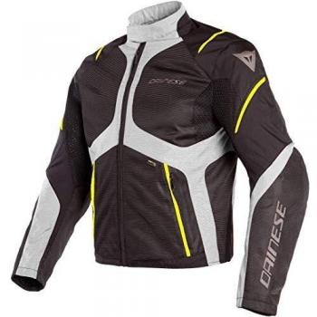 Chaqueta de moto textil Dainese Sauris D-Dry Negra Gris Amarilla 56