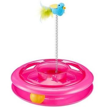 DUVO 7517042 Juguete Gato Happy Hoop, Rosa, 27 cm Diámetro
