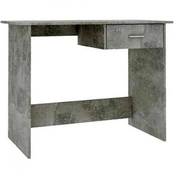 vidaXL Desk Concrete Grey 100x50x76 cm Engineered Wood