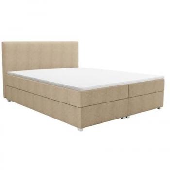Conjunto Completo Boxspring ONAN de YSMÉE - Cabecero + Somier + Colchón + Topper - 140 x 200 cm - Tela Beige