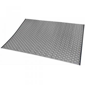 Alfombra de exterior de polipropileno trenzado gris 180 x 120 cm