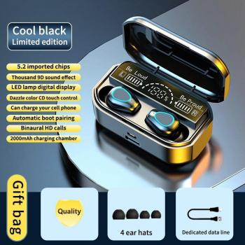 Auriculares Inalámbricos Bluetooth 5.2 con Pantalla Digital Inteligente, Mini Estéreo HIFI y Resistencia al Agua G28