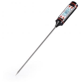 GOMYHOM Sonda de Cocina Digital, Acero Inoxidable Termómetro Digital de Cocina Reacción Rápida Termómetro de Comida Termómetro Digital de Alimentos Medidor de Temperatura Termómetro de Sensor Seleccionable Equipo de Medición de Alimentos Para Alime