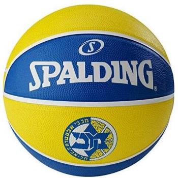 Spalding Ball el Team Maccabi Tel Aviv, Amarillo/Azul, 7, 3001514013317