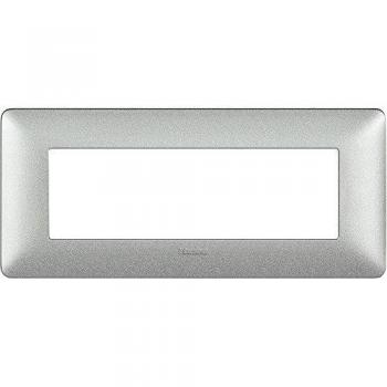 Placa BTicino Matix 6 módulos color blanco calce - Material Tecnopolimero