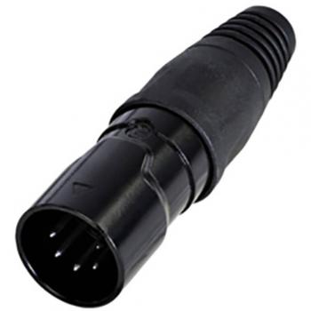 Conector XLR de 5 pines REAN RCX5M-Z-001-1, IP65, carcasa de cromo negro