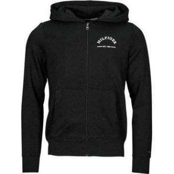 Tommy Hilfiger Men's Black Zip-Through Hoodie with Logo - Size 2XL