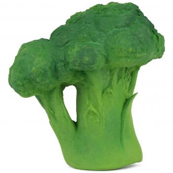 Oli & Carol - Mordedor Bebé de Caucho Natural, Brucy The Broccoli, 9 cm