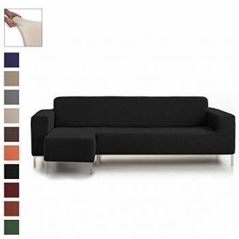 Eiffel Textile Protector Rústica Funda Elástica Brazo, Negro, Chaise Longue Corto Izquierda