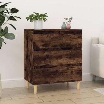 Aparador de madera contrachapada color roble ahumado 60x35x70 cm