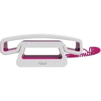 Swissvoice CH01 - Auricular con base para teléfonos móviles, PC y tablets, color rosa