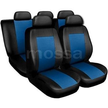(CM-BL) Universal Fundas de asientos compatible con OPEL (ADAM, AGILA, ANTRA, ASCONA, ASTRA, CALIBRA, CITY, CORSA, FRONTIERA, INSIGNIA, KADETT, MERIVA, MOKKA, OMEGA, SIGNUM, TIGRA, VECTRA, ZAFIRA) (cuero ecológico)