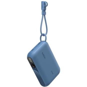 Batería Externa Belkin BoostCharge 10000 mAh Azul con Pantalla, 20W, 2 Salidas USB-C