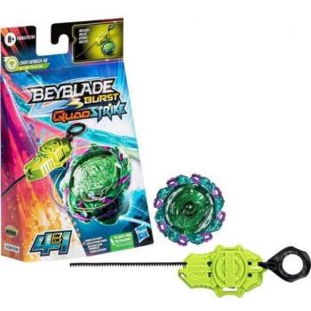 Hasbro Figura Beyblade Burst Quadstrike Kit Inicial Con Top Chain Kerbeus K8