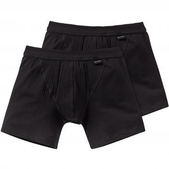 Boxershorts SCHIESSER Authentic 2er-Pack Negro, 95% Algodón, 5% Elastano, con Gulp, Talla XL