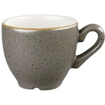 Taza de Espresso Stonecast Peppercorn 100ml, Gris/Marrón, Redonda - Pack de 12