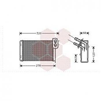 Van Wezel 43006048 interior Calefacción intercambiador de calor
