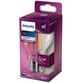 Bombilla LED Clásica Philips E27 A60 7W 4000K 850lm Luz Neutra