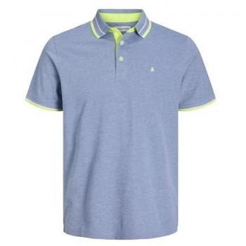 Jack & Jones Essential Plus Size Short Sleeve Polo Shirt Bright Cobalt