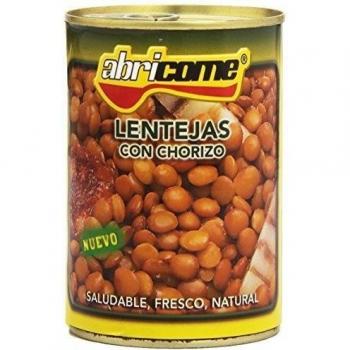 Abricome - Lentejas con chorizo - Saludable, fresco, natural - 420 g