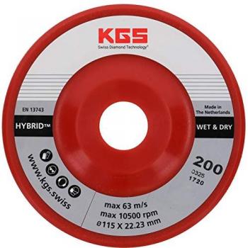 Disco Diamantado de Desbaste Hybrid Ø 115 x Eje 22, Grano 200 para Granito, Cuarzo y Mármol